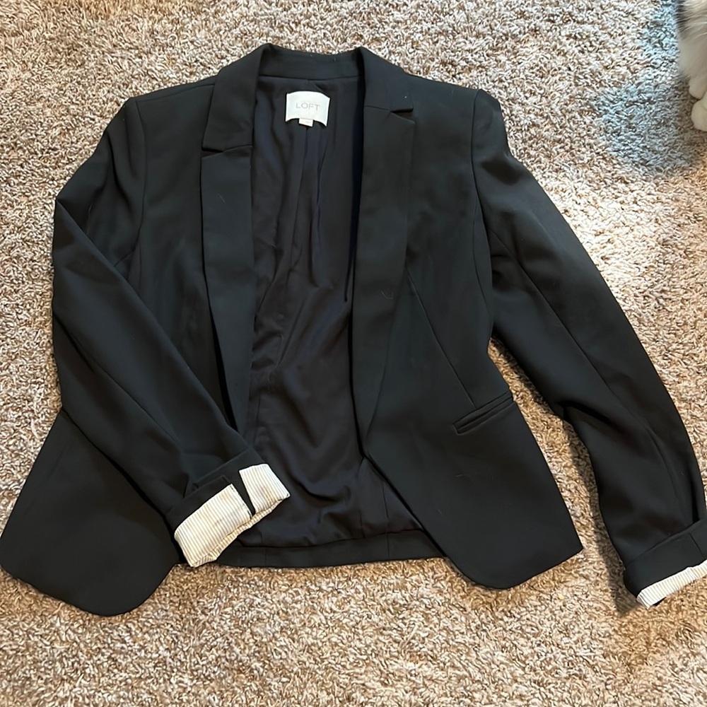 Loft black blazer size 2